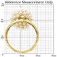 MA1W060 - Gold Brass Ring with Synthetic Pearl in Citrine Yellow