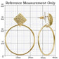MA1W120 - Gold Brass Earrings with AAA Grade CZ  in Clear