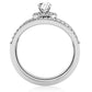 MA1W164 - Rhodium Brass Ring with AAA Grade CZ  in Clear