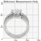 MA1W003 - Rhodium Brass Ring with AAA Grade CZ  in Clear