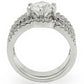 MA1W003 - Rhodium Brass Ring with AAA Grade CZ  in Clear