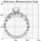 MA1W006 - Rhodium Brass Ring with AAA Grade CZ  in Clear