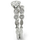 MA1W006 - Rhodium Brass Ring with AAA Grade CZ  in Clear