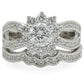 MA1W008 - Rhodium Brass Ring with AAA Grade CZ  in Clear