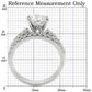 MA1W009 - Rhodium Brass Ring with AAA Grade CZ  in Clear