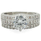 MA1W009 - Rhodium Brass Ring with AAA Grade CZ  in Clear