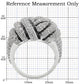 MA1W016 - Rhodium Brass Ring with AAA Grade CZ  in Clear