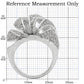 MA1W019 - Rhodium Brass Ring with AAA Grade CZ  in Clear