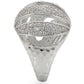 MA1W019 - Rhodium Brass Ring with AAA Grade CZ  in Clear