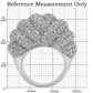 MA1W020 - Rhodium Brass Ring with AAA Grade CZ  in Clear