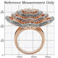 MA1W023 - Rose Gold + Rhodium Brass Ring with Top Grade Crystal  in Clear