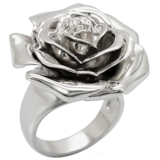 MA1W044 - Rhodium Brass Ring with No Stone