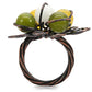 MALOA598 - Antique Tone Brass Ring with Assorted  in Multi Color