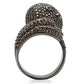 MA1W080 - Ruthenium Brass Ring with AAA Grade CZ  in Multi Color