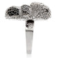 MA1W083 - Rhodium + Ruthenium Brass Ring with AAA Grade CZ  in Black Diamond