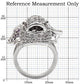 MA1W085 - Rhodium Brass Ring with AAA Grade CZ  in Multi Color