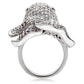 MA1W085 - Rhodium Brass Ring with AAA Grade CZ  in Multi Color