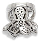 MA1W085 - Rhodium Brass Ring with AAA Grade CZ  in Multi Color