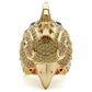 MA1W087 - Gold Brass Ring with AAA Grade CZ  in Multi Color