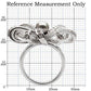 MA1W093 - Rhodium Brass Ring with Synthetic Pearl in Gray
