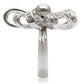 MA1W093 - Rhodium Brass Ring with Synthetic Pearl in Gray