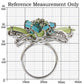 MA1W094 - Rhodium Brass Ring with Synthetic Synthetic Glass in Multi Color