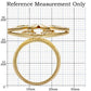 MA1W096 - Matte Gold Brass Ring with AAA Grade CZ  in Multi Color