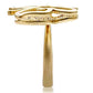 MA1W096 - Matte Gold Brass Ring with AAA Grade CZ  in Multi Color