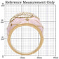 MA1W098 - Gold Brass Ring with AAA Grade CZ  in Clear