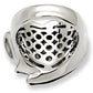 MA1W105 - Rhodium Brass Ring with AAA Grade CZ  in Clear
