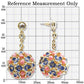MA1W107 - Gold Brass Earrings with Semi-Precious Coral in Rose