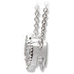 MA1W111 - Rhodium Brass Chain Pendant with AAA Grade CZ  in Clear