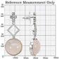 MA1W121 - Rhodium Brass Earrings with Precious Stone PINK CRYSTAL in Rose