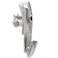 MA1W125 - Imitation Rhodium Brass Brooches with AAA Grade CZ  in Black Diamond