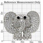 MA1W126 - Imitation Rhodium Brass Brooches with AAA Grade CZ  in Black Diamond