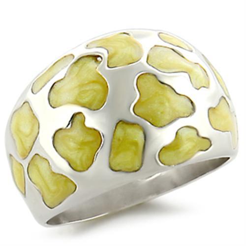 MA34206 - High-Polished 925 Sterling Silver Ring with Epoxy  in Peridot