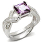 MA34403 - High-Polished 925 Sterling Silver Ring with AAA Grade CZ  in Amethyst