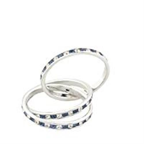 MA35109 - High-Polished 925 Sterling Silver Ring with Top Grade Crystal  in Montana