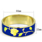 MA3W1018 - Gold White Metal Bangle with Epoxy  in Capri Blue