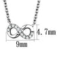 MA3W1022 - Rhodium Brass Chain Pendant with AAA Grade CZ  in Clear