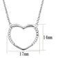 MA3W1023 - Rhodium Brass Chain Pendant with AAA Grade CZ  in Clear