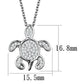 MA3W1025 - Rhodium Brass Chain Pendant with AAA Grade CZ  in Clear