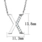 MA3W1030 - Rhodium Brass Chain Pendant with AAA Grade CZ  in Clear