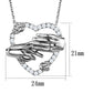MA3W1034 - Rhodium Brass Chain Pendant with AAA Grade CZ  in Clear