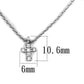 MA3W1037 - Rhodium Brass Chain Pendant with AAA Grade CZ  in Clear