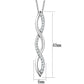 MA3W1039 - Rhodium Brass Chain Pendant with AAA Grade CZ  in Clear