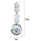 MA3W1060 - Rhodium Brass Earrings with AAA Grade CZ  in Clear