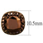 MA3W1116 - IP Coffee light Brass Earrings with AAA Grade CZ  in Light Coffee