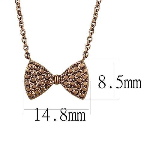 MA3W1132 - IP Coffee light Brass Chain Pendant with AAA Grade CZ  in Light Coffee