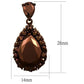 MA3W1134 - IP Coffee light Brass Earrings with AAA Grade CZ  in Light Coffee